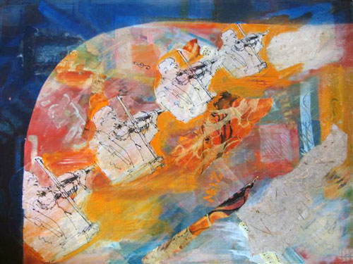 Solo Performance Collage 28x36 in
